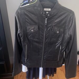 Barney’s New York leather jacket